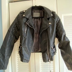 Ci Sono vegan leather jacket black motorcycle jacket brand new with tags